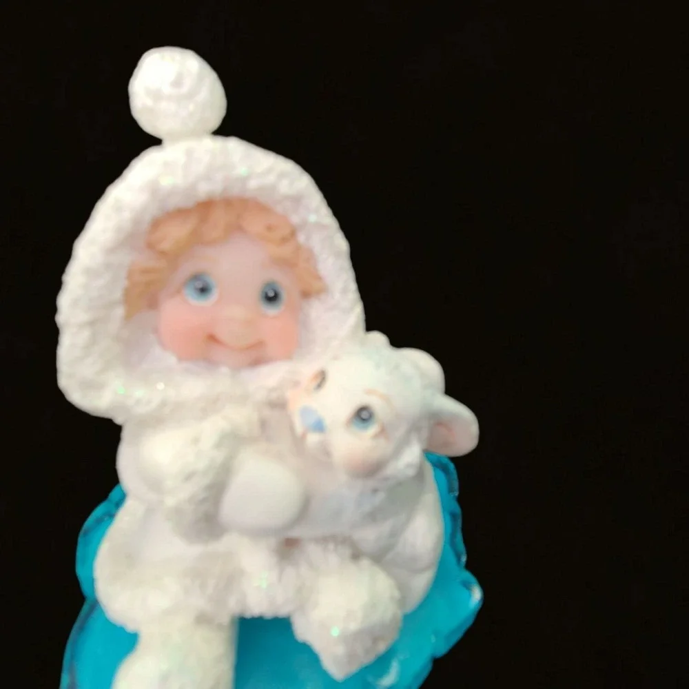 Dreamsicle Northern Lights‎ Love Some Bunny and Little Snowflake 2 Figurines Vtg